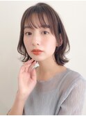 ミディアムレイヤー、外ハネボブ、グレージュ、脱白髪染め☆