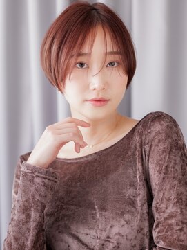 カバーヘア ブリス 大宮西口(COVER HAIR bliss) コーラルピンク似合わせカット抜け感丸みショートZ大宮20代30代