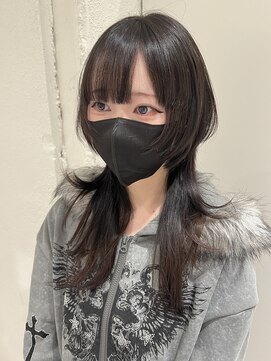 アドネ プライム(adne prime) ハッシュカット/顔周りカット/ダークブラウン/シャギーカット