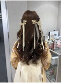 ブリーチなしカラー/ヘアアレンジ/ヘアセット/福岡/10代20代30代