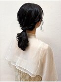 結婚式ミディアムポニーテール