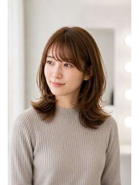 ユニット 蕨西口店(UNIT) セミロング20代30代ストレートレイヤー前髪なし前髪あり蕨駅