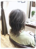 リン ヘアファクトリー アンド アイラッシュサロン(RIN)&nbsp;ソフトウルフ＋スモーキーグレージュカラー