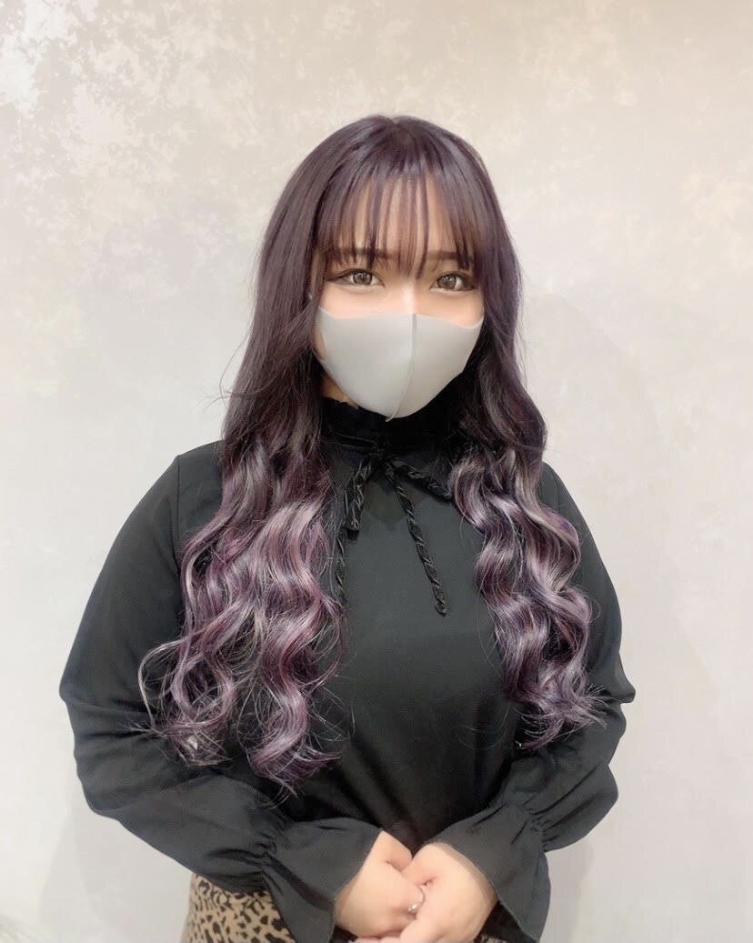 ライトローズカラー#シールエクステ#インナーハイライト#小倉
