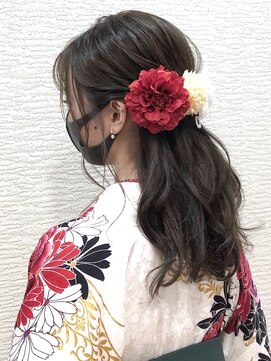 ヘアセット&メイク専門店 カスミ(Kasumi) 後れ毛たっぷりハーフアップ