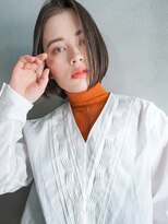 カンナ(Canna)&nbsp;切りっぱなしボブ/センターパート/黒髪/髪質改善/40代30代20代