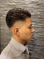 プレミアムバーバー 赤坂店(PREMIUM BARBER produce by HIRO GINZA)&nbsp;七三フェード【ヒロ銀座】赤坂/理容室/フェード