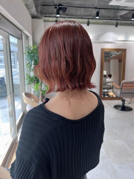 アドア 横浜(ADORE) 【ADORE横浜】ボブ×ブリーチなしピンク