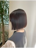 可愛い大人ボブ/内巻きボブ/小顔/ナチュラルカラー/グレージュ