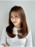 大人ガーリー/ロングレイヤー/髪質改善/前髪