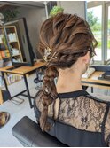 お呼ばれヘアセット　セミロング