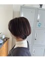 シュガール(Sugarlu) 白髪ぼかしハイライト前髪なしショート