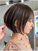 30代40代大人女性/前髪ありショートボブ/ショートヘア/髪質改善