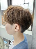 ハンサムショート/ハイトーン/ブリーチ無しダブルカラー