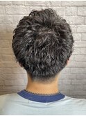 ツーブロック無造作パーマショート