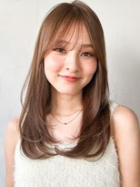 こなれミディシースルーバング外ハネボブうるツヤイメチェン