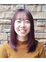 エノモト(ENOMOTO) セミレイヤー大人ミディ*鮮やかチェリーレッド*20代30代髪型