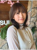 似合わせレイヤー/ショコラブラウン/くびれボブ