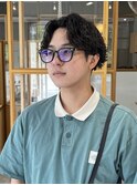 波巻きパーマ