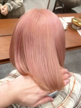 モク 立川(moc) 韓国風レイヤーカットブリーチダブルカラー前髪