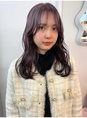ミルクティーラベンダー 顔周りカット 透明感カラー 美髪 20代