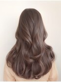 透明感ブラウングレージュ髪質改善レイヤーカットブリーチなし