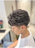 メンズカット フェザーパーマ 毛流れショート