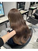 ブリーチなしくすみベージュカラー
