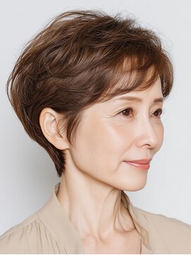 クラゲヘアー/小顔/ココアベージュ/オリーブグレー/川西