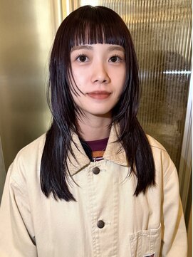 ワインレッド×ぷつっとバング