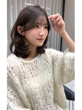 ボタン テンジン(VOTAN tenjin) 【木串楽人】顔周りカット/マロンベージュ/流し前髪