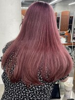 ニコ トウキョウ 渋谷(nico TOKYO)&nbsp;ダブルカラーチェリーレッドピンクブラウン韓国レイヤーロング