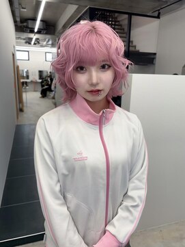 キオクエコ(KIOX eko) レイヤウルフカット/ピンクカラー