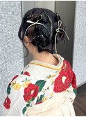 卒業式ヘアセット/リボンヘア/ヘアセット/ヘアアレンジ