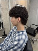 ニュアンスパーマ/men's/センターパート/ダウンパーマ/新宿/藤沼