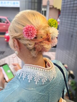 ルナ 大船店(LUNA) ボブ・ミディアムでも可愛くまとまる和装ヘアセット
