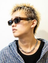 オーシャントーキョーオーバー 渋谷(OCEAN TOKYO OVER)&nbsp;スパイキーショートハイトーンカラー短髪ツーブロック刈り上げ