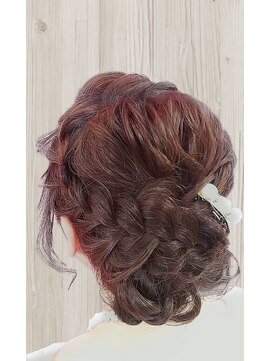 ハナココ 水戸店(hana Coco) 編み込みアップ 結婚式 二次会 撮影 ドレス お呼ばれヘア 水戸