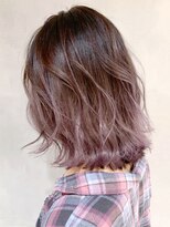 アイティー バイ アルバム 浦和店(IT by ALBUM) ラベンダーアッシュ_ココアブラウンフリンジウェーブ_ba295273