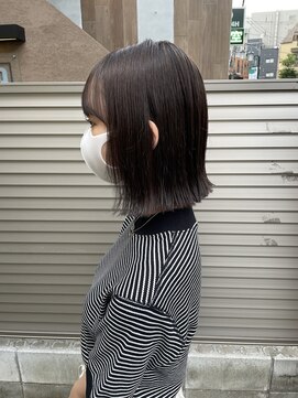 サク(Sac.) 透明感べージュカラー×外ハネボブ　Sac.栃木優佑