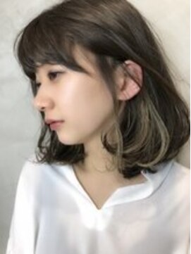 ギミック 自由が丘(gimmick) 大人可愛い20代30代40代インナーカラーワンレンボブ丸みボブ◎