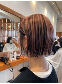20代30代40代外ハネストレート大人ボブ透明感カラー
