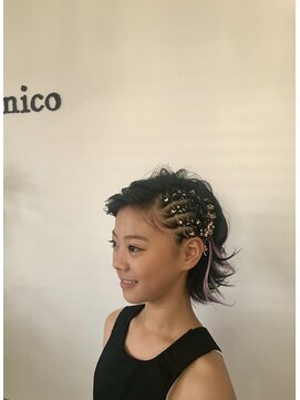 ヘアーコレクトニコ(hair collect nico) 【富山市/nico】ショートヘアアレンジ/キッズ/編み込み