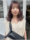 シフォンカラー○赤葡萄ベージュ