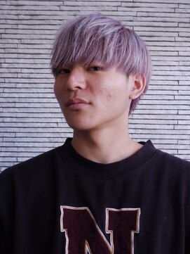 リッジ(ridge) メンズ　ハイトーン　ピンク　ブリーチ　マッシュ