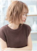 ★ハイトーンカラー小顔切りっぱなしボブウルフ10代20代30代★10