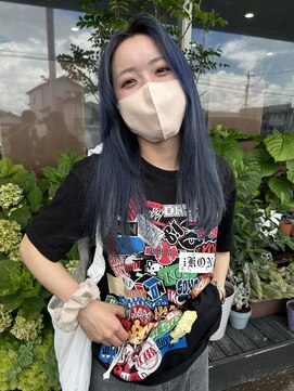 ヘアメイク エイト キリシマ(hair make No.8 kirishima) ブリーチ　ダブルカラー　ブルーカラー