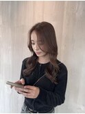 ブリーチなし透明感オリーブベージュ韓国ヘア