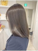 【hao渋谷】ナチュラル縮毛矯正×透け感オリーブグレージュ