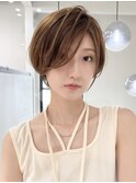 ミニウルフレイヤーカット顔周り前髪韓国ショートボブ/大宮